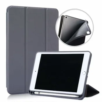 

Slim Flip TPU Leather Case for New iPad mini 5 5th 7.9 inch 2019 Funda With Pencil Holder cover for ipad mini 4 case +Filmpen