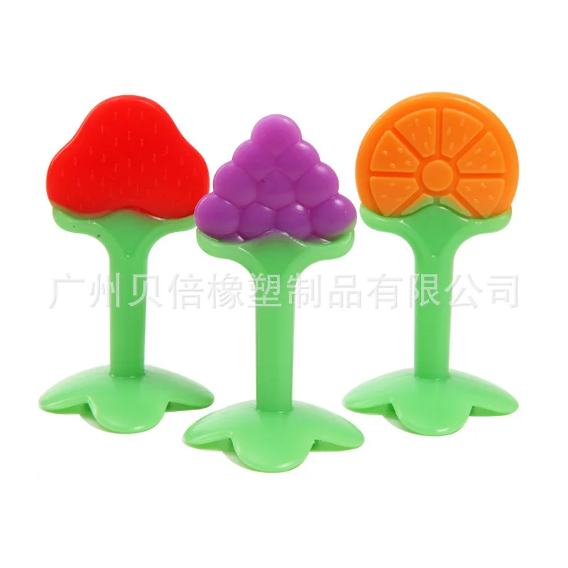 Baby fruit silicone sucking children's plate bite music maternal and child supplies