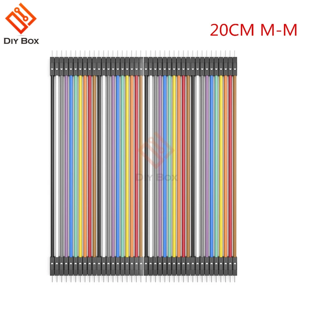 40PIN Dupont Line 10 см 20 см мужской/женский-мужской или женский-Женский Соединительный провод Dupont кабель для arduino DIY KIT - Цвет: 20CM M-M