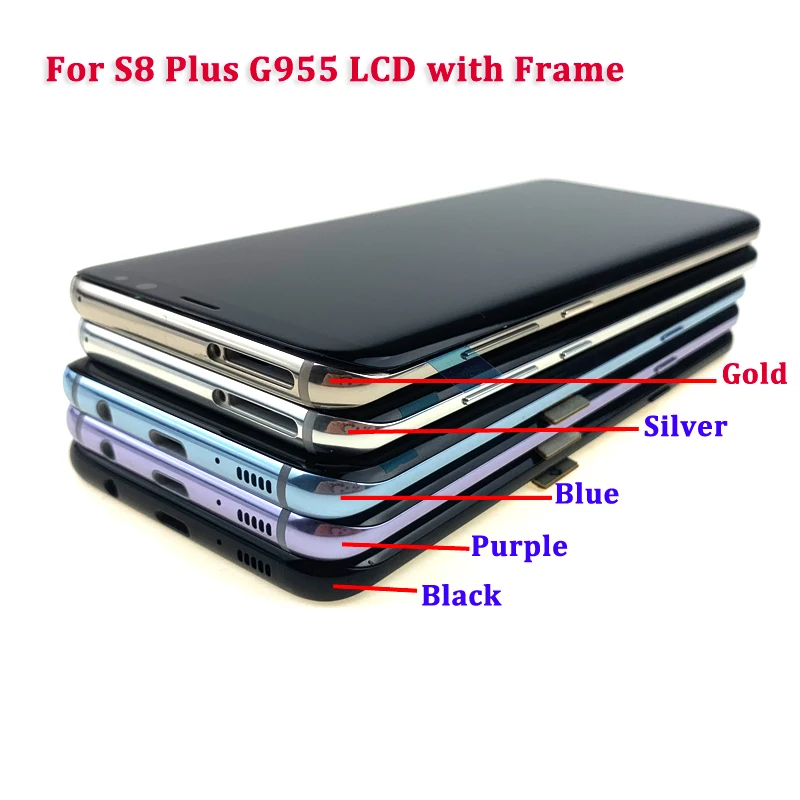 Для samsung S8 lcd с рамкой для samsung Galaxy S8 Plus lcd G955 S8 G950 G950F Дисплей lcd сенсорный экран дигитайзер протестирован