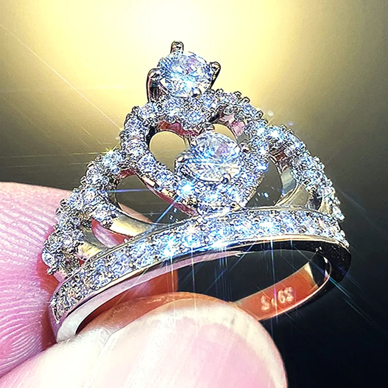 Buy Grandeur Crown Sterling Silver Ring by Mannash™ Jewellery