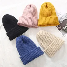 Зимняя шапка, женская шапочка вязаная, женские утолщенные теплые зимние шапки для женщин, женские мягкие зимние шапки