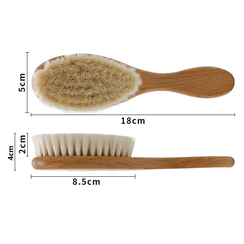 Wooden Handle Hairdressing Soft Fiber Brush Barber Neck Duster Cleaning Remove Brush Hair Styling Tools
