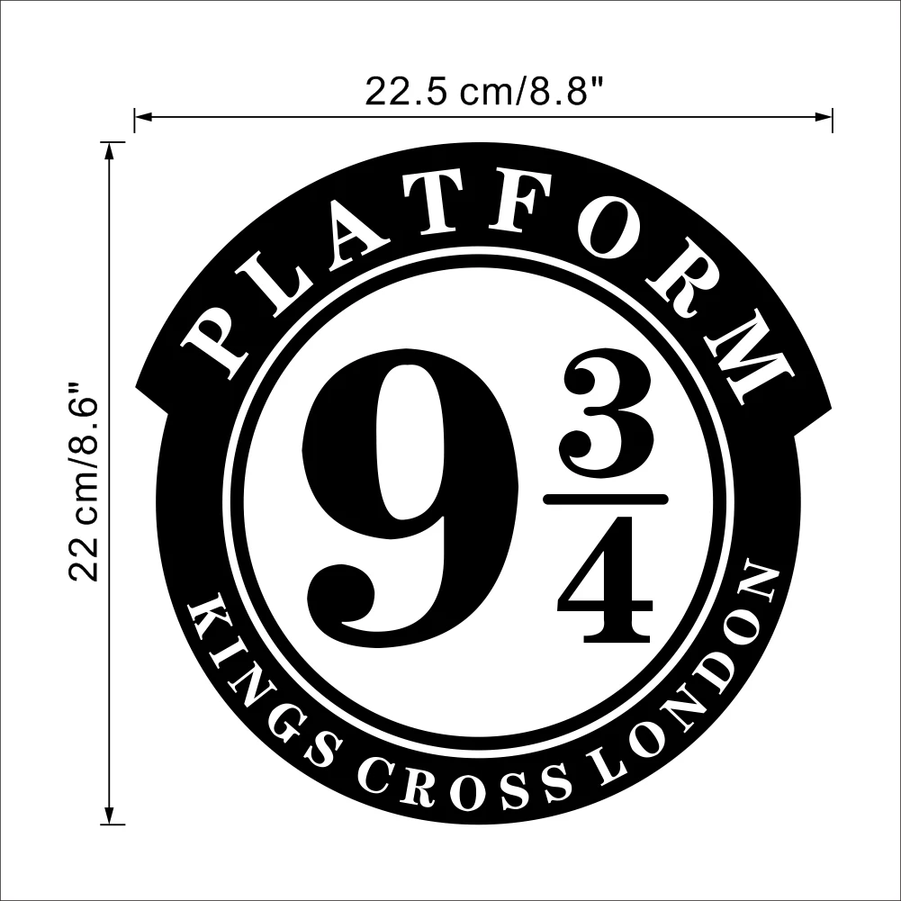 VA3176N-A Гарри Поттер Платформа 9 3/4 Kings Cross наклейка на дверь виниловая Съемная Наклейка на стену s выдалбливают обои для детской комнаты домашний декор - Цвет: VA3176N-A