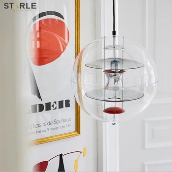 

New Denmark Verpan VP Globe Net Red Planet Lamp Nordic Modern Restaurant Living Room Bar Cafe Designer Soft E27 Chandelier