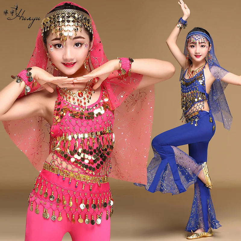 

Huayu Children Indian Dance Belly Dance Costume Kindergarten CHILDREN'S DAY Holiday Dance Performance Set