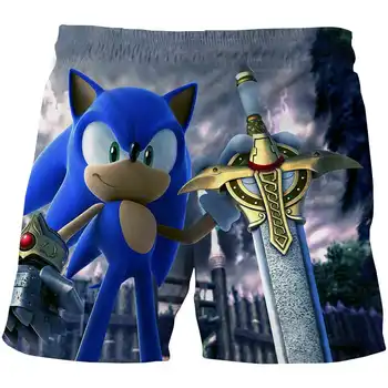 

2020 Cute 3D Cartoon Summer Boy Streetwear Shorts 3d Printed sonic the hedgehog Baby Boys Shorts Children Kids Pants Shorts