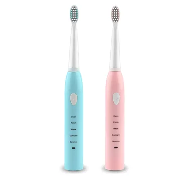 

Electric Toothbrush USB Charging Sound Wave Vibration Tooth Brush Five Gear Adult Household Toothbrush Soft Hair Clean White