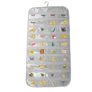 

80 Pockets Clothing Hanger Closet PVC Socks Briefs Organizer Shoes Underpants Storage Bag Foldable Double-sided Transparent