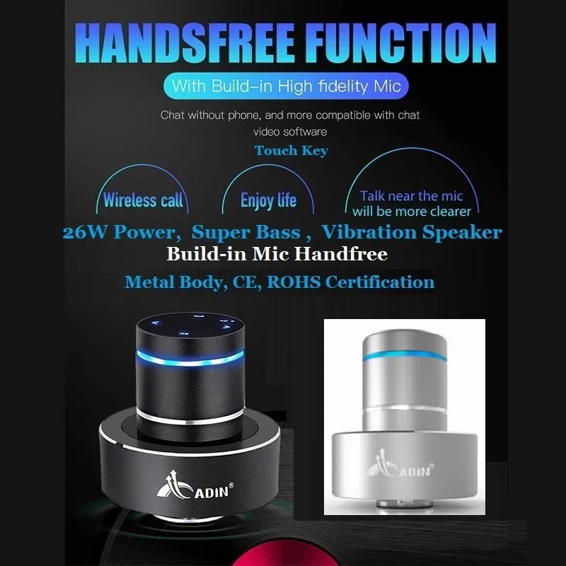 26w Vibration Bluetooth Speaker Wireless Music Center Bass Subwoofer Large Column Audio Portable Vibro Speaker For Phone_voghion.com