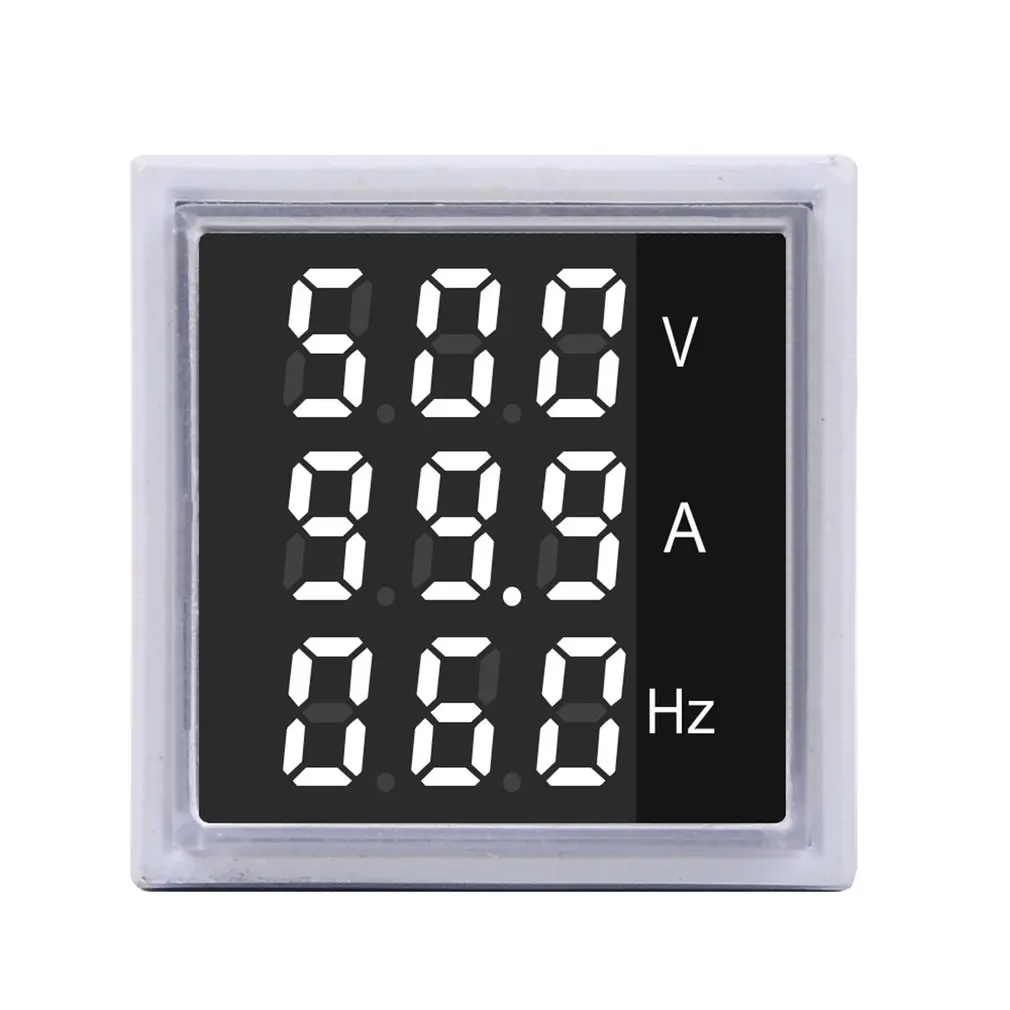 Розовый SINOTIMER ST17VAH 22 мм квадратный светодиодный индикатор, цифровой измеритель напряжения, измеритель частоты тока, сигнальные огни, комбинированный измеритель, тестер - Цвет: Розовый