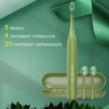 

Ultrasonic Electric Toothbrush Rechargeable Electric Toothbrush Waterproof Sonic Adult Toothbrush Soft Whitening Teeth Brush