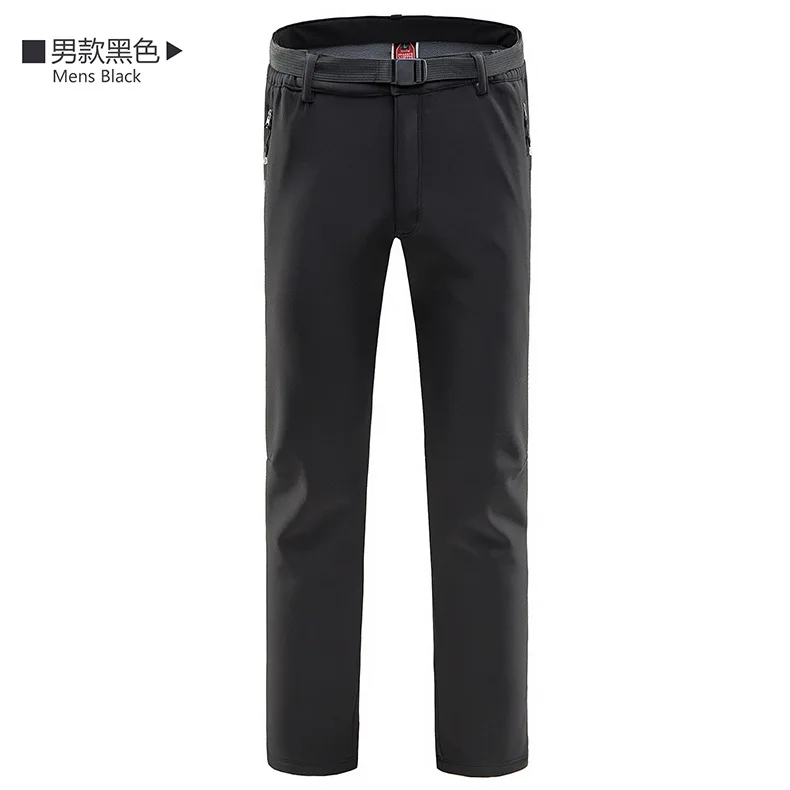 Стиль, одежда для улицы, мягкий чехол для пары, брюки для походов, кемпинга, мягкие брюки, водонепроницаемый, ветростойкий светильник - Цвет: Men s Black Pants