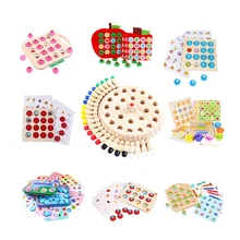 

Wooden Memory Chess Game Match Stick Fun Blocks Board Game Educational Toy Montessori Color Cognitive For Children Kids Party