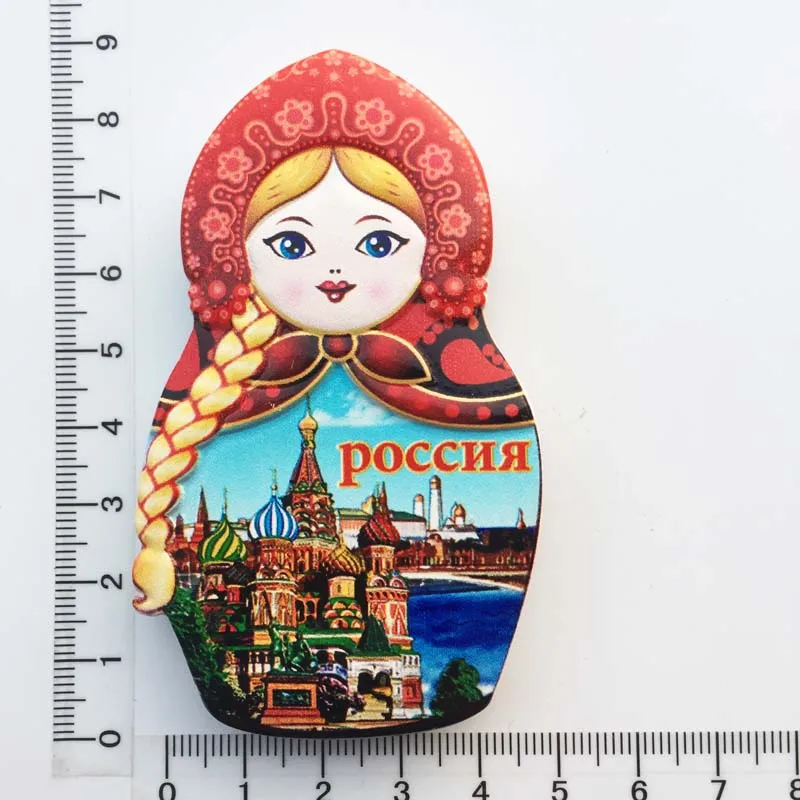 BABELEMI 3D милая ручная роспись русская кукла магниты на холодильник сувениры подарок холодильник магнитные наклейки