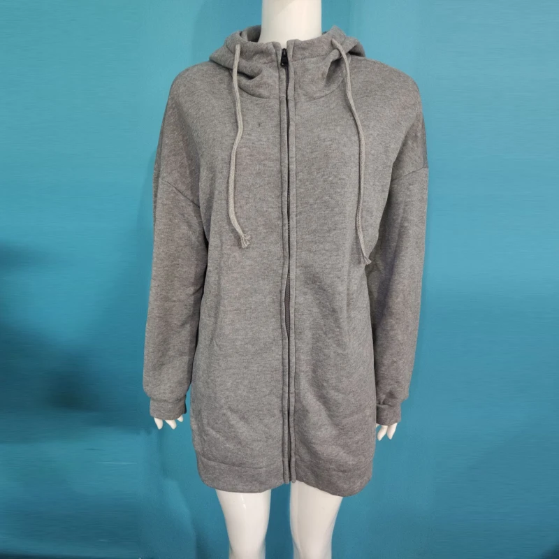 Women Hooded Sweatshirt Solid Hoodies 