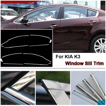 

14pcs For KIA K3 Stainless Steel Chrome Window Sill Belt Trim Windows Molding Trim