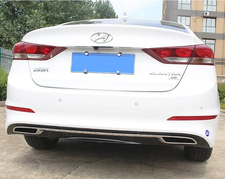 Для hyundai Elantra ABS защита выхлопного отверстия заднего бампера для- Elantra набор бампер задняя Передняя Лопата задний спойлер