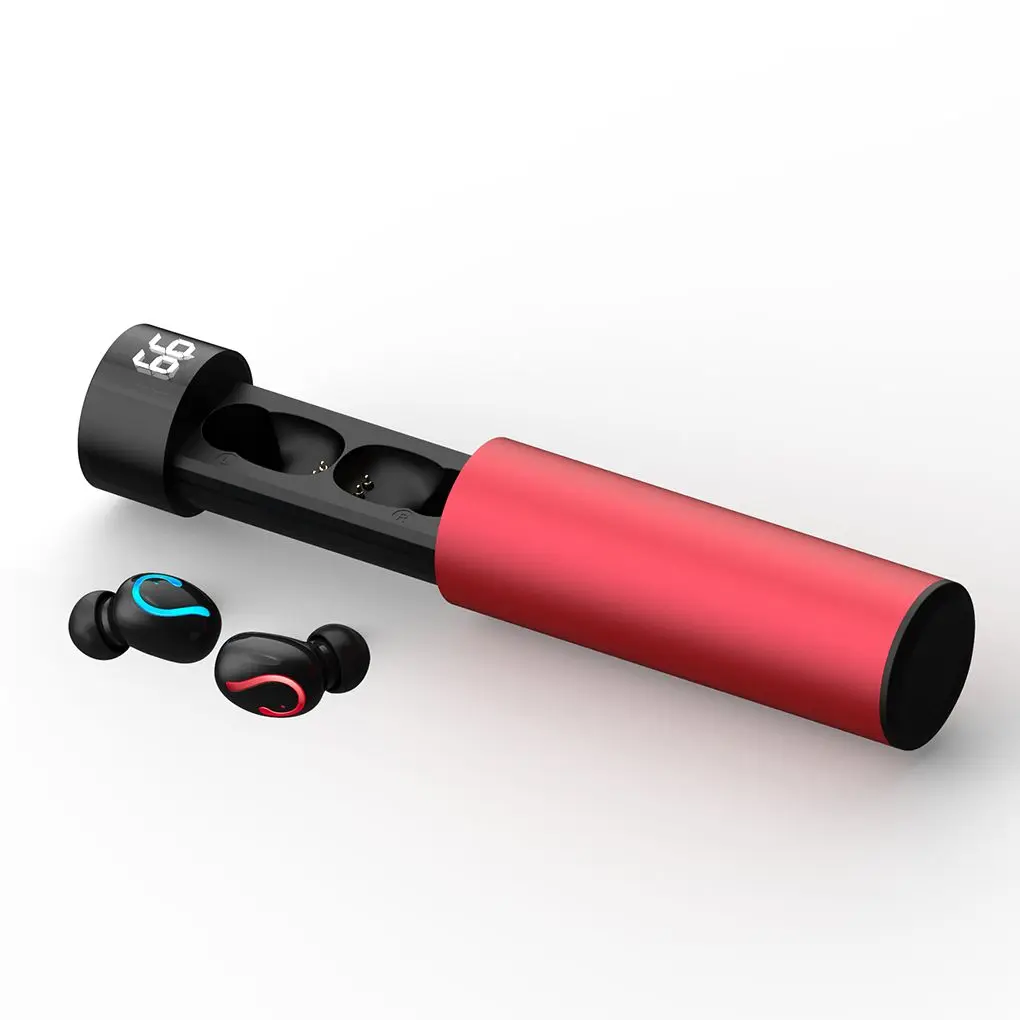 Bluetooth Earphone Digital Battery Power Display Wireless In-Ear Type Headset Power Bank Earbuds