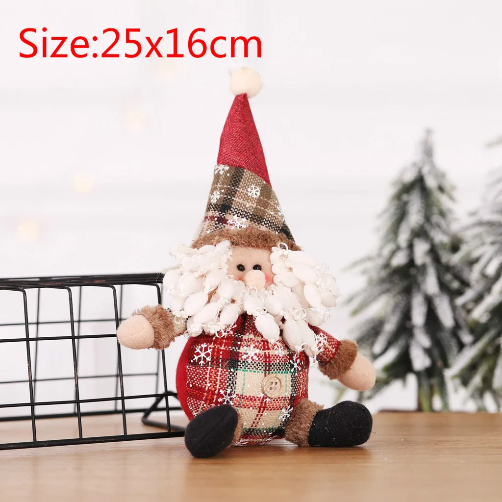 Santa Claus Рождественская кукла игрушка детский подарок Рождественская елка подвесное украшение Санта Клаус снеговик лося Кукла Новогоднее Рождественское украшение для дома - Цвет: Santa Claus