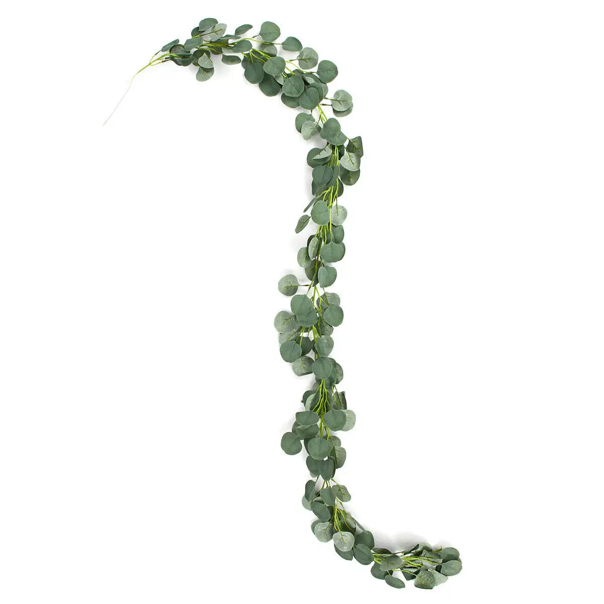 Искусственный эвкалипт гирлянда длинный серебряный доллар Лиственные растения зелени 2 м