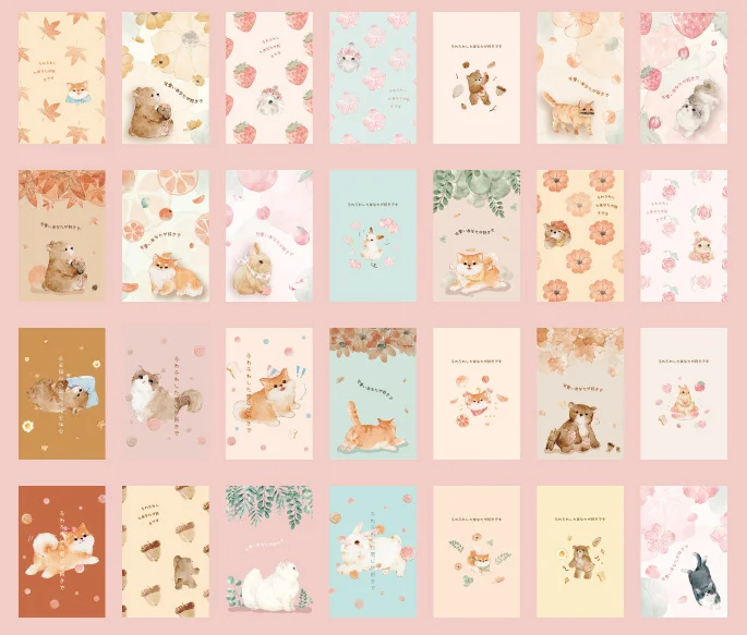 L58-Bear world paper поздравительная открытка ЛОМО(1 упаковка = 28 штук