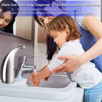 

300ML Automatic Hand Soap Dispenser with IR Sensor Non-Contact Kitchen Lotion for Home Bathroom Use