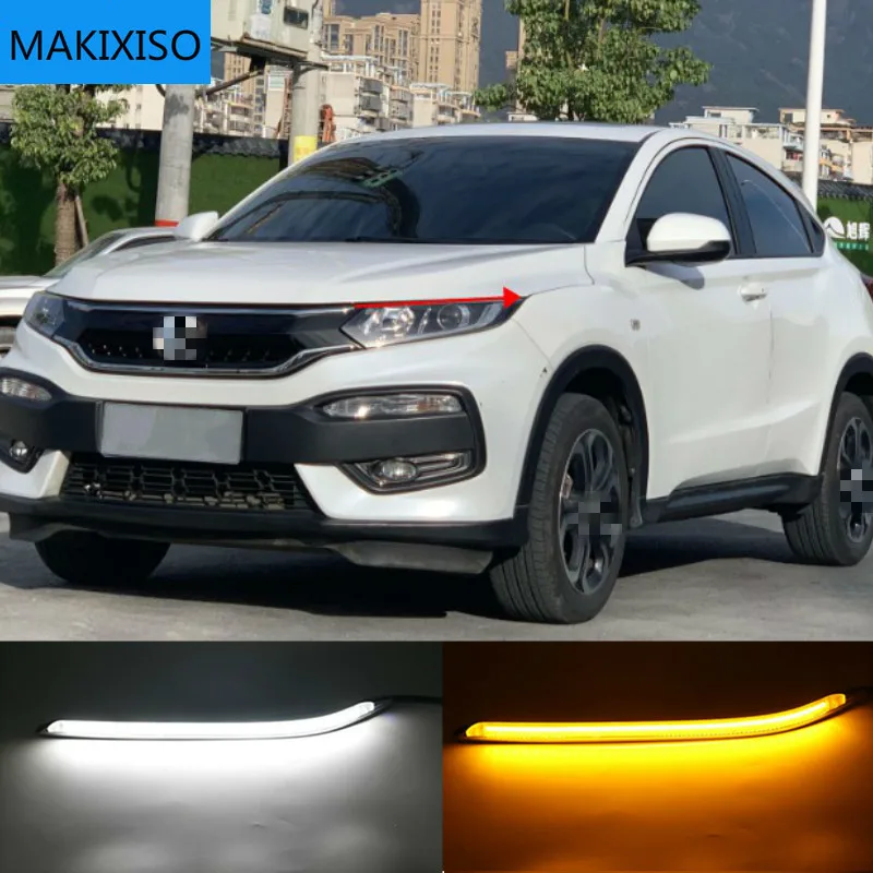 

1Pair LED Daytime Running Light DRL Day Light Front Bumper Fog Light Driving Fog Lamp For Honda XRV XR-V HRV 2015-2017