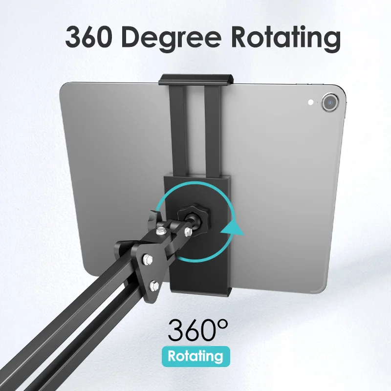 LINGCHEN Universal Bed/Desktop Tablet Holder Stand 360 Degree Rotating Adjustable Mobile Phone Hold