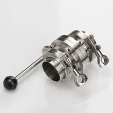 3/" 1" 1-1/" 1-1/2" санитарный клапан-бабочка из нержавеющей стали SS304 быстрая установка наконечник зажим 50,5