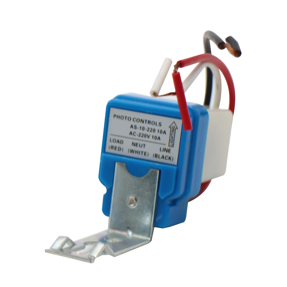 

Automatic Auto On Off Photocell Street Light Switch DC AC 220V/110V/24V/12V Photoelectric Switch 50-60Hz 10A Photo Control