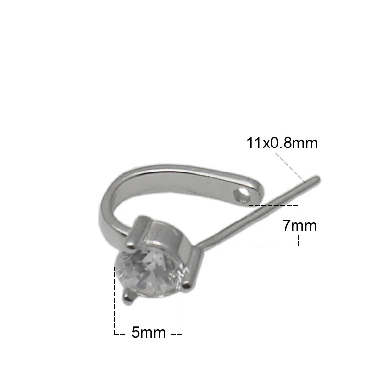 platina plated Beadsnice, цельное серебро, 925, винтажные соединители под замком, серебряная Зажимная подвеска-Бейл, Застежка для DIY, персонализированная подвеска, изготовление ювелирных изделий - Цвет: platina plated