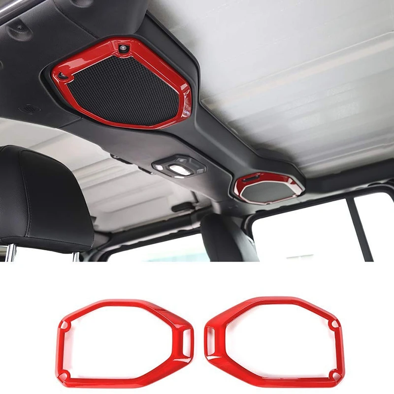 Красный для Jeep Wrangler JL Топ динамик аудио звук отделка