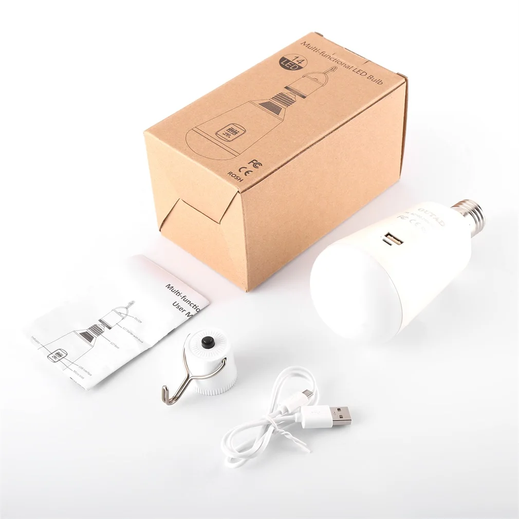 

Multifunctional Solar LED Bulb Lamp Portable 7W LED Bulb E27 Emergency LED Lamp DC 5V 2600mA with Battery Power Bank