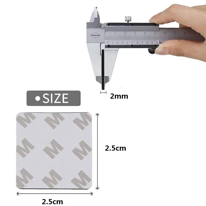 50pcs-Double-Sided-Black-Foam-Tape-Strong-Pad-Mounting-Rounds-Square-Car-Home-Use-Adhesives