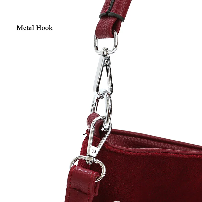 Faux Suede Handbag Luxury Brand Shoulder Bags for Women 2019 Tassel Bucket PU Leather Crossbody Bag Vintage Hobo Messenger Purse (10)