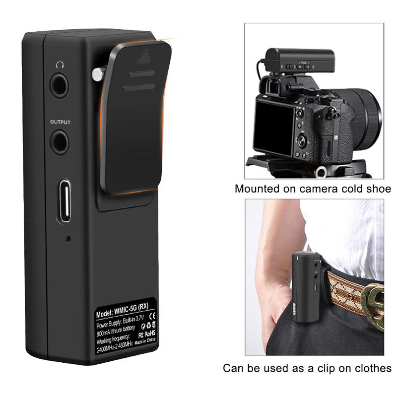 Портативный беспроводной микрофон MAMEM 2 4 ГГц HD 50 15 кГц 360 градусов|Микрофоны| |