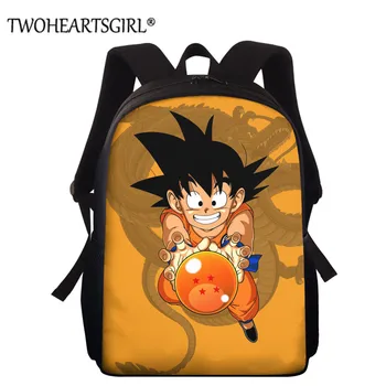 

Twoheartsgirl Dragon Ball Z Pattern Boys Book Bags Teenager Student Schoolbag Classic Anime Saiyan Vegeta Book Bags for Kids