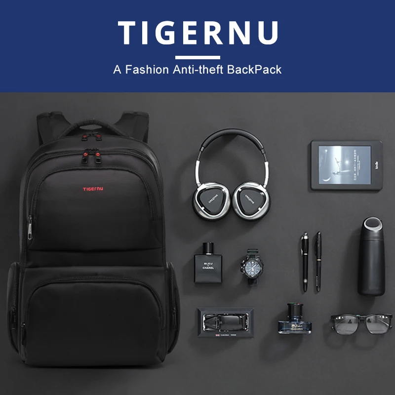 Tigernu бренд нейлон водонепроницаемый Противоугонный 15," Ноутбук Мужской Рюкзак Школьная Сумка в стиле кэжуал рюкзак высокого