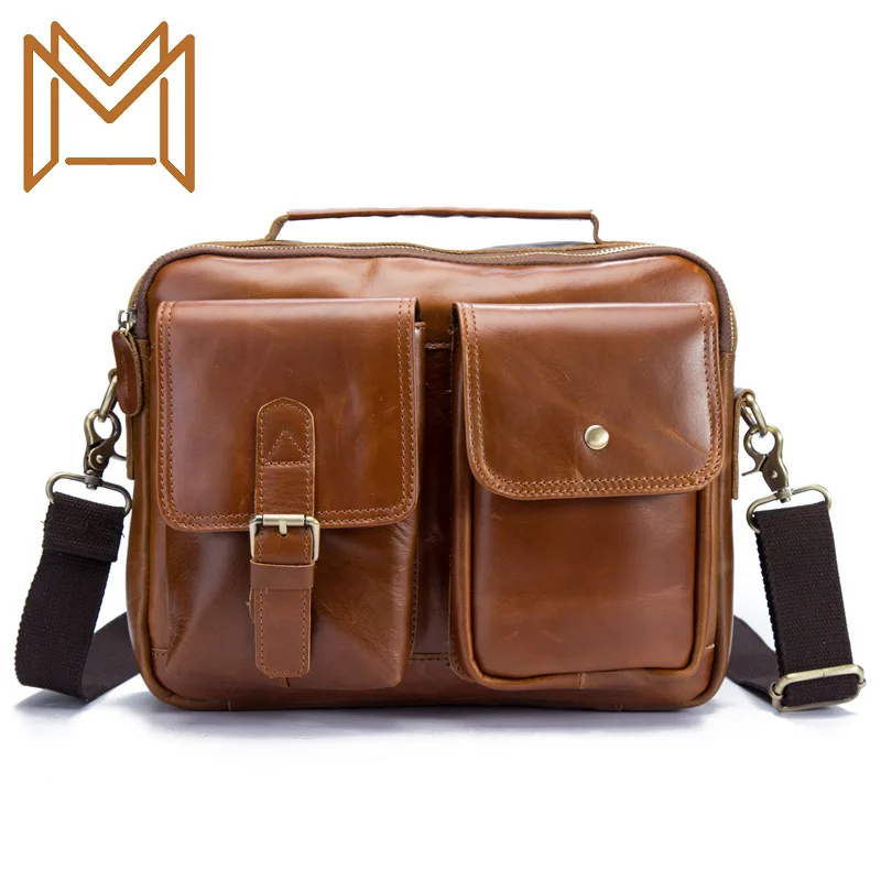 

Document Single Shoulder Package Man Package Male Package Trend Oblique Satchel Crazy Horsehide Package Tide