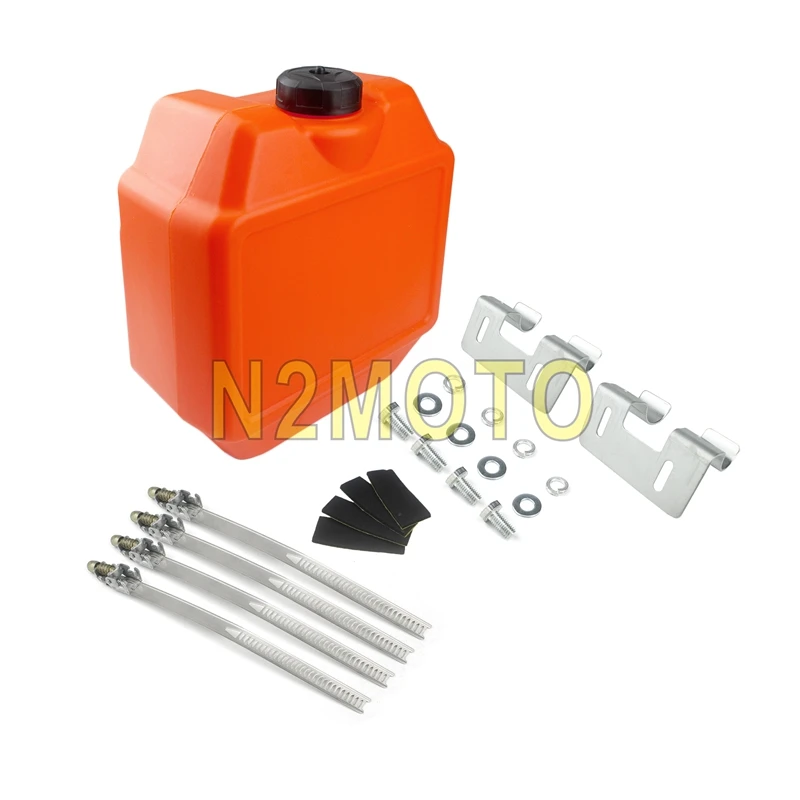 Motocross Dirt Bike Auxiliary Fuel Tanks 1.3 Gallon Off Road Gas Oil Tank for KTM Suzuki Kawasaki Yamaha Ducati Plastic Gas Tank - Цвет: Оранжевый
