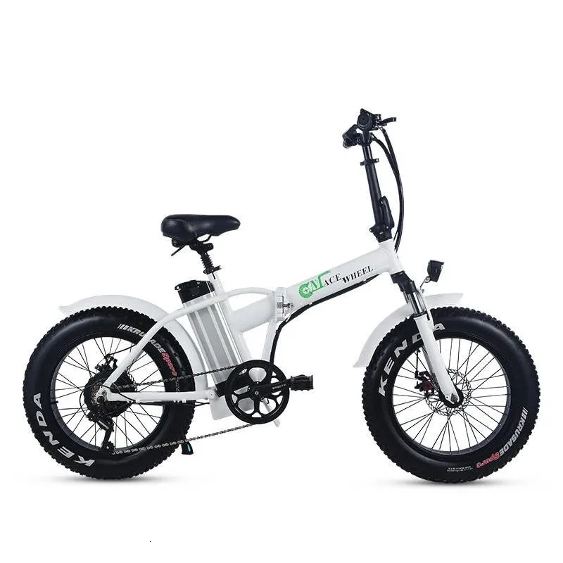 Sale 48v 15ah Lithium Battery 20" Fat Tyre Electric Bike 500w Foldable Electric Fat Bike Disc Brake Fat Ebike 5