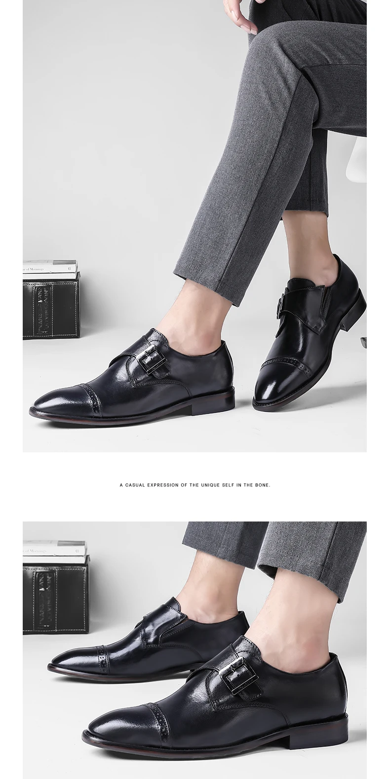 Обувь из натуральной кожи наивысшего качества в европейском стиле; Мужские модельные туфли; кожаная обувь ручной работы; мужские оксфорды с пряжкой на ремешке; деловая обувь