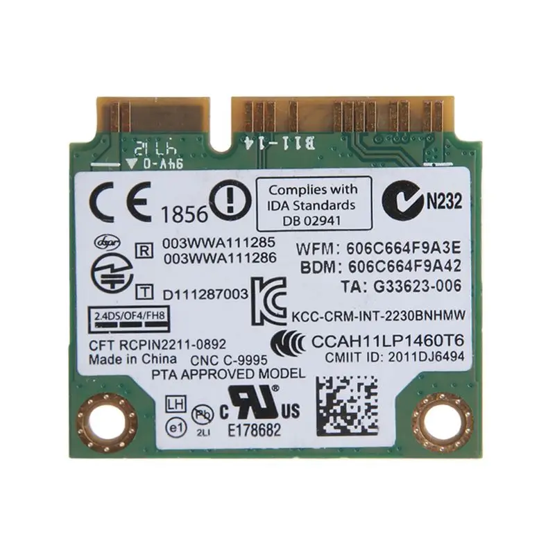 Беспроводная сетевая Рабочая карта 2230 Bluetooth-совместимая 4 0 Wifi N2230 300M Mini Pcie 04w3765 для