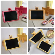 Милый детский чехол для iPad Mini 1/2/3/4/5 Mini 5 4 3 2 1 Mini5 Mini4 Mini3 7,9 '', мягкий силиконовый чехол-подставка из поликарбоната+ ремешок