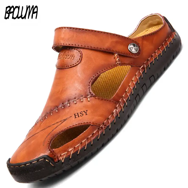 Hot Genuine Leather Summer Men Sandals 