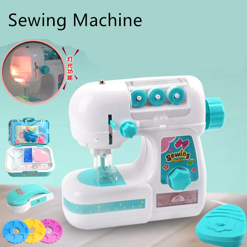 Machine à coudre Simulation jouet tissu meubles ménagers semblant jouer jouets pour enfants Intelligence activités fille cadeau jeu