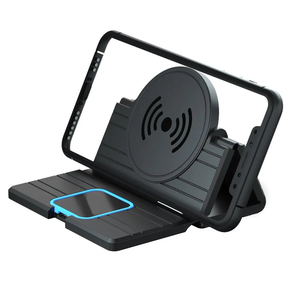 

New 15W Qi Wireless Charger Fold Stand Holder Fast Charging for iPhone for Samsung Car Charger