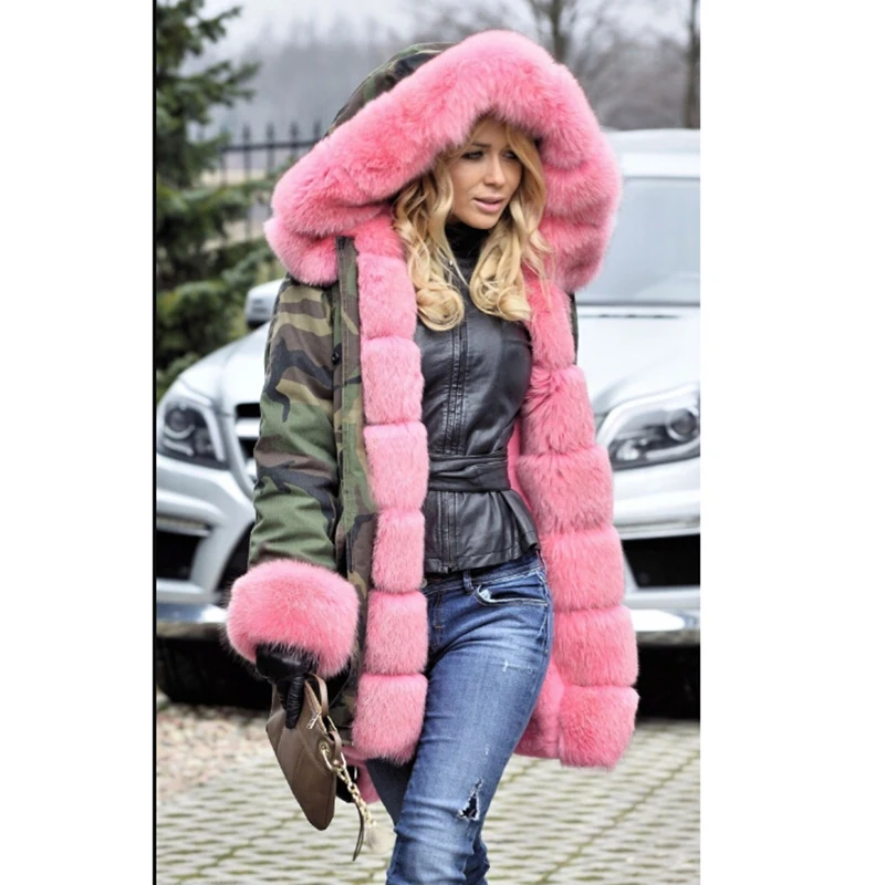 winter jacket women new long parka real fur coat big Hood fur collar hooded parkas thick outerwear street style