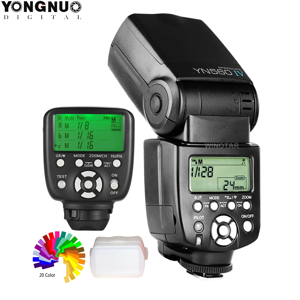 YN560-TX II Trigger Nikon Yongnuo YN-560IV 2PC Wireless Flash Speedlite ProKit 